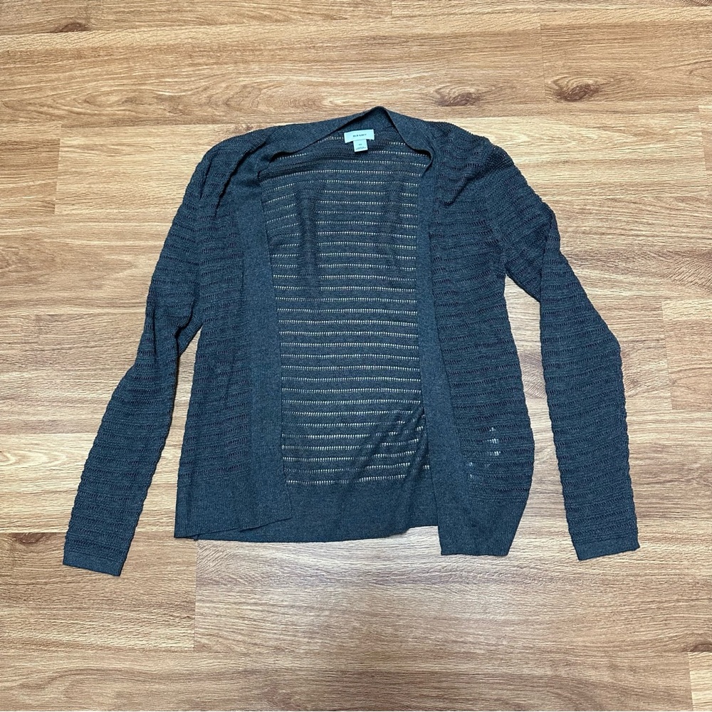 Old Navy - Women’s Charcoal Gray Open-Knit Cardigan - Size XS